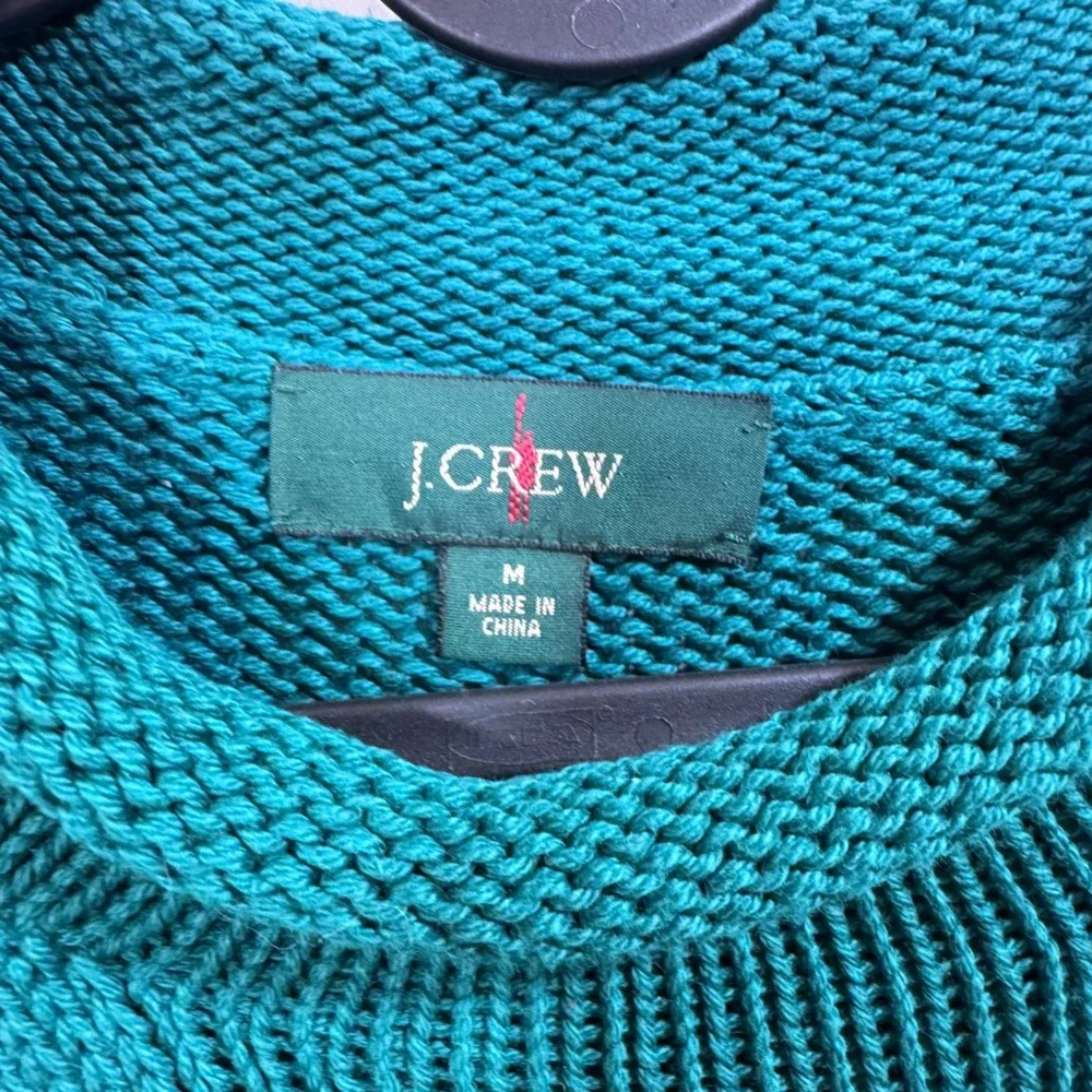 J. Crew Factory Teal Cowl Neck Sweater - Picture 3 of 11